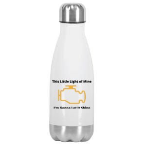 Funny Check Engine Light Car Stainless Steel Insulated Water Bottle