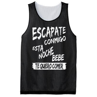 Funny Cool Escapate Conmigo Esta Noche Bebe Gift Mesh Reversible Basketball Jersey Tank