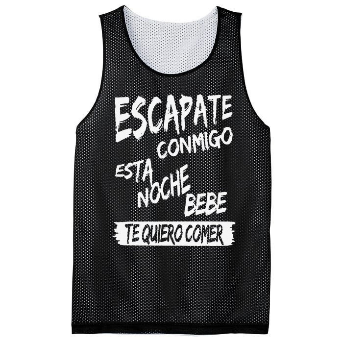 Funny Cool Escapate Conmigo Esta Noche Bebe Gift Mesh Reversible Basketball Jersey Tank