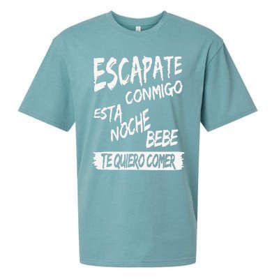 Funny Cool Escapate Conmigo Esta Noche Bebe Gift Sueded Cloud Jersey T-Shirt