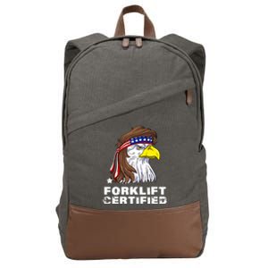 Forklift Certified Eagle Mullet Usa Fork Lift Forklift Cotton Canvas Backpack