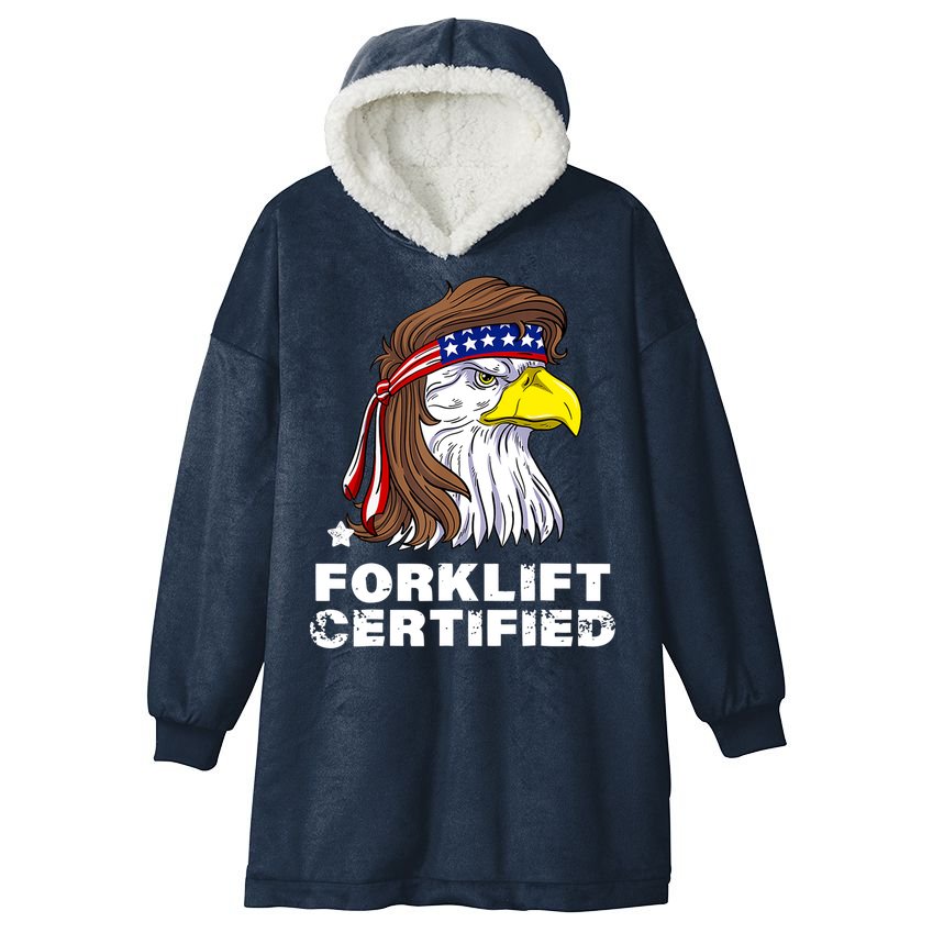 Forklift Certified Eagle Mullet Usa Fork Lift Forklift Hooded Wearable Blanket