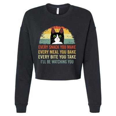 Funny Cat Every Meal You Bake Every Snack You Make Cropped Pullover Crew