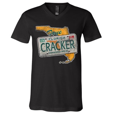 Florida Cracker Endangered Species Florida Native V-Neck T-Shirt