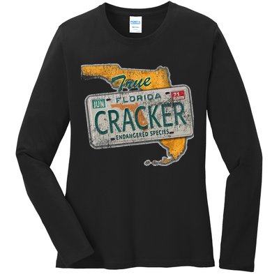 Florida Cracker Endangered Species Florida Native Ladies Long Sleeve Shirt