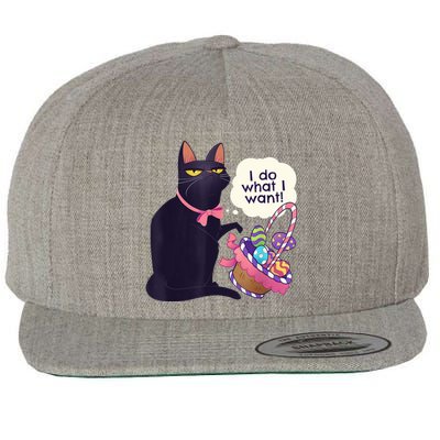 Funny Cat Easter What I Want Easter Basket Stuffers Wool Snapback Cap