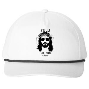 Funny Christian Easter Jesus Yolo Jk Brb Snapback Five-Panel Rope Hat