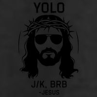 Funny Christian Easter Jesus Yolo Jk Brb 25L Jumbo Tote