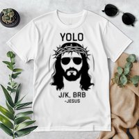 Funny Christian Easter Jesus Yolo Jk Brb Premium T-Shirt