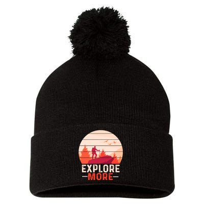 Funny Camping Explore More Pom Pom 12in Knit Beanie