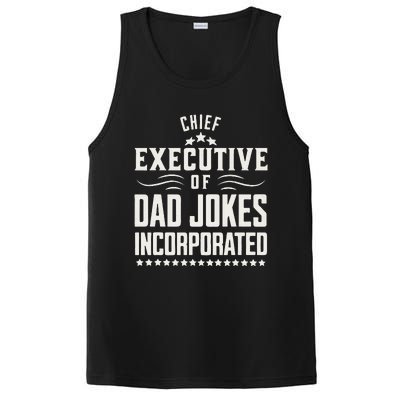 Funny Chief Executive Of Dad Jokes Incorporated PosiCharge Competitor Tank