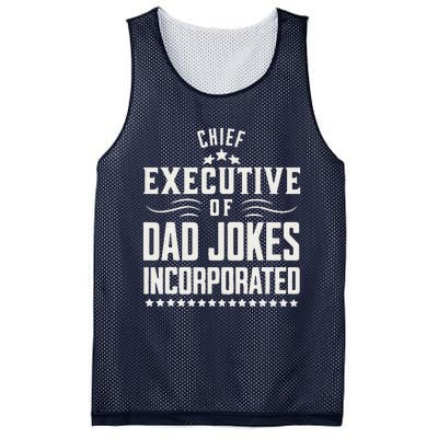 Funny Chief Executive Of Dad Jokes Incorporated Mesh Reversible Basketball Jersey Tank