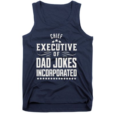 Funny Chief Executive Of Dad Jokes Incorporated Tank Top