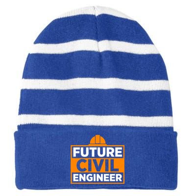 Future Civil Engineer Civil Engineer Dad Gift Striped Beanie with Solid Band