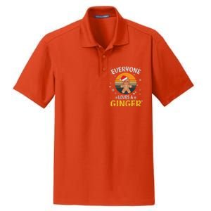 Funny Christmas Everyone Loves A Ginger Xmas Dry Zone Grid Polo