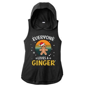 Funny Christmas Everyone Loves A Ginger Xmas Ladies PosiCharge Tri-Blend Wicking Draft Hoodie Tank