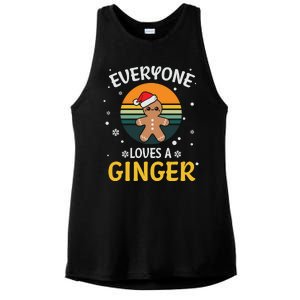 Funny Christmas Everyone Loves A Ginger Xmas Ladies PosiCharge Tri-Blend Wicking Tank