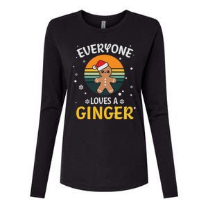 Funny Christmas Everyone Loves A Ginger Xmas Womens Cotton Relaxed Long Sleeve T-Shirt