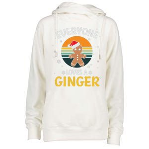 Funny Christmas Everyone Loves A Ginger Xmas Womens Funnel Neck Pullover Hood