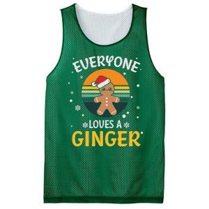 Funny Christmas Everyone Loves A Ginger Xmas Mesh Reversible Basketball Jersey Tank