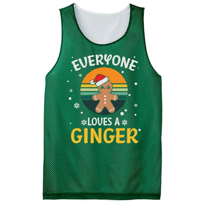 Funny Christmas Everyone Loves A Ginger Xmas Mesh Reversible Basketball Jersey Tank