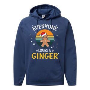 Funny Christmas Everyone Loves A Ginger Xmas Performance Fleece Hoodie