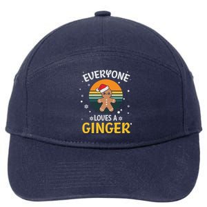 Funny Christmas Everyone Loves A Ginger Xmas 7-Panel Snapback Hat