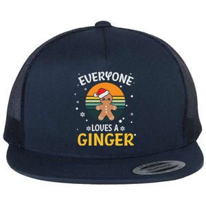 Funny Christmas Everyone Loves A Ginger Xmas Flat Bill Trucker Hat