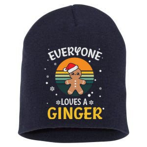 Funny Christmas Everyone Loves A Ginger Xmas Short Acrylic Beanie