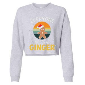 Funny Christmas Everyone Loves A Ginger Xmas Cropped Pullover Crew