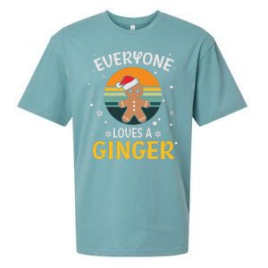 Funny Christmas Everyone Loves A Ginger Xmas Sueded Cloud Jersey T-Shirt