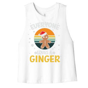 Funny Christmas Everyone Loves A Ginger Xmas Women's Racerback Cropped Tank