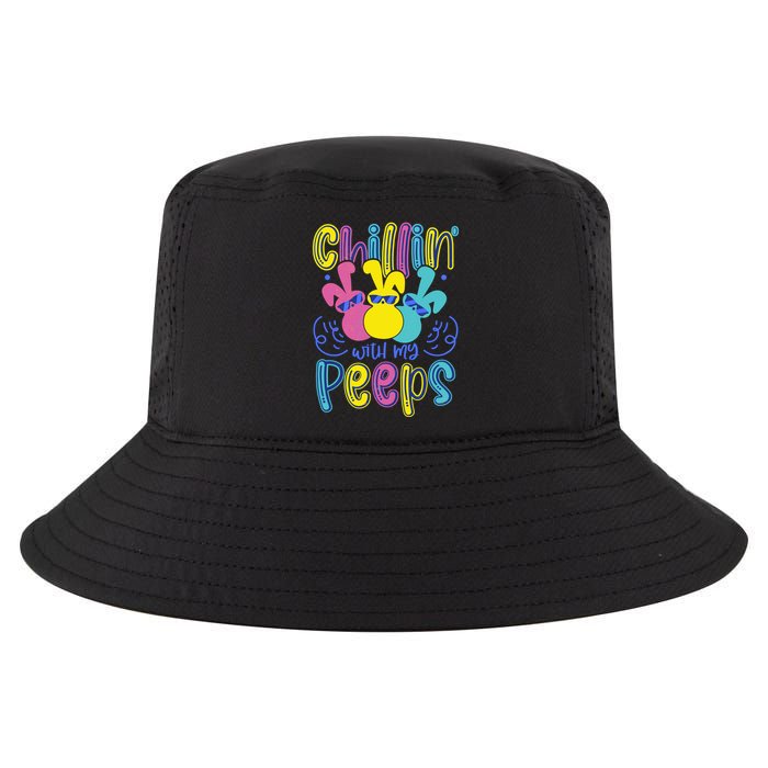 Funny Cute Easter Chillin With My Peeps Cool Comfort Performance Bucket Hat