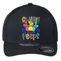 Funny Cute Easter Chillin With My Peeps Flexfit Unipanel Trucker Cap