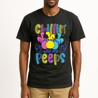 Funny Cute Easter Chillin With My Peeps Tall T-Shirt