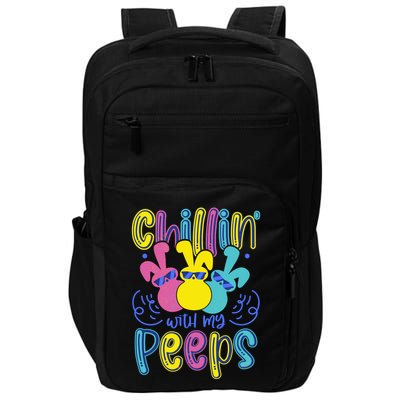 Funny Cute Easter Chillin With My Peeps Impact Tech Backpack