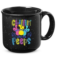 Funny Cute Easter Chillin With My Peeps 15oz Campfire Ceramic Mug