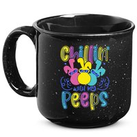 Funny Cute Easter Chillin With My Peeps 15oz Campfire Ceramic Mug