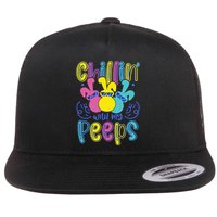 Funny Cute Easter Chillin With My Peeps Flat Bill Trucker Hat