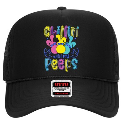 Funny Cute Easter Chillin With My Peeps Trucker Hat