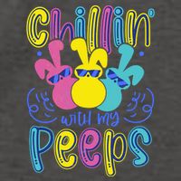 Funny Cute Easter Chillin With My Peeps Vector Backpack