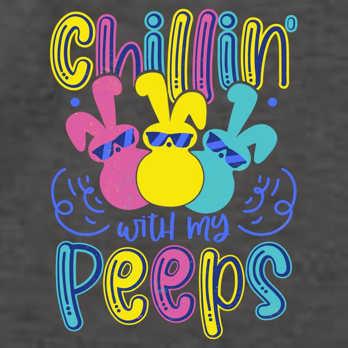 Funny Cute Easter Chillin With My Peeps Vector Backpack