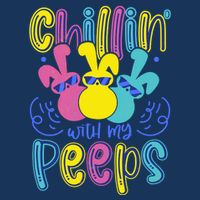 Funny Cute Easter Chillin With My Peeps Infant Baby Jersey Bodysuit