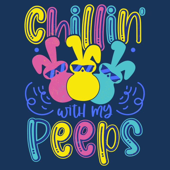 Funny Cute Easter Chillin With My Peeps Infant Baby Jersey Bodysuit