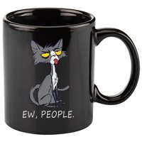 Funny Cat Ew People Meowy Cat Lovers Gifts 11oz C Handle Ceramic Mug