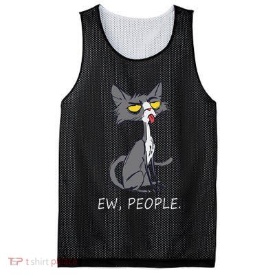 Funny Cat Ew People Meowy Cat Lovers Gifts Mesh Reversible Basketball Jersey Tank