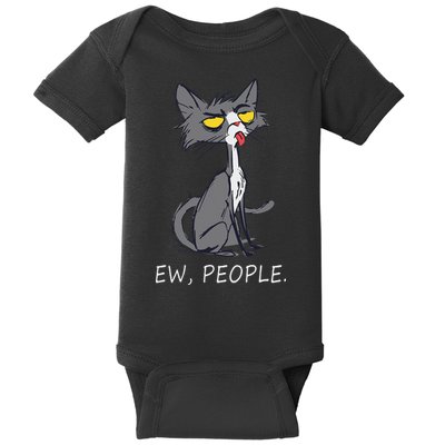 Funny Cat Ew People Meowy Cat Lovers Gifts Baby Bodysuit