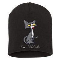 Funny Cat Ew People Meowy Cat Lovers Gifts Short Acrylic Beanie