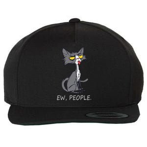 Funny Cat Ew People Meowy Cat Lovers Gifts Wool Snapback Cap