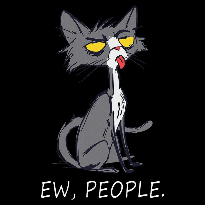 Funny Cat Ew People Meowy Cat Lovers Cooling Performance Crew T-Shirt